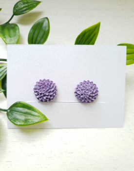 Ausu klipši "Puķītes" violetas
